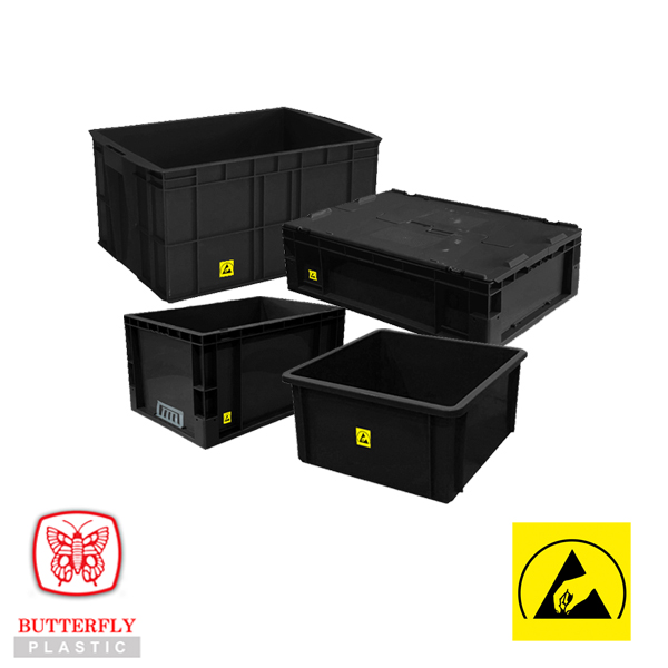 Anti-static ESD plastic boxes in various sizes